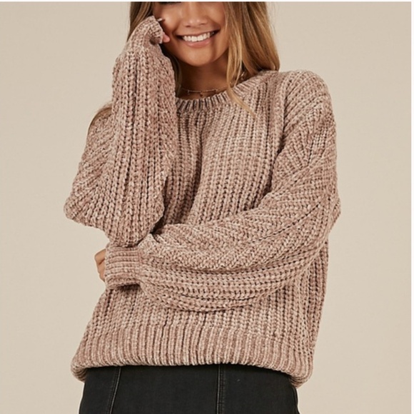 New Flecked Cotton Blended Knit Crop Sweater - Picture 2 of 4